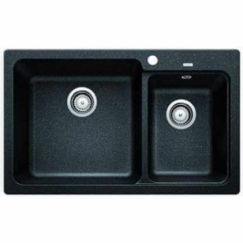 Blanco 519646 NAYA 8 雙盆昇盤 (瀝青色 Anthracite)